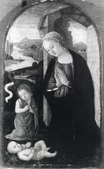 A. C. Cooper — Rosselli Bernardo di Stefano - sec. XV/ XVI - Adorazione del Bambino con san Giovannino — insieme